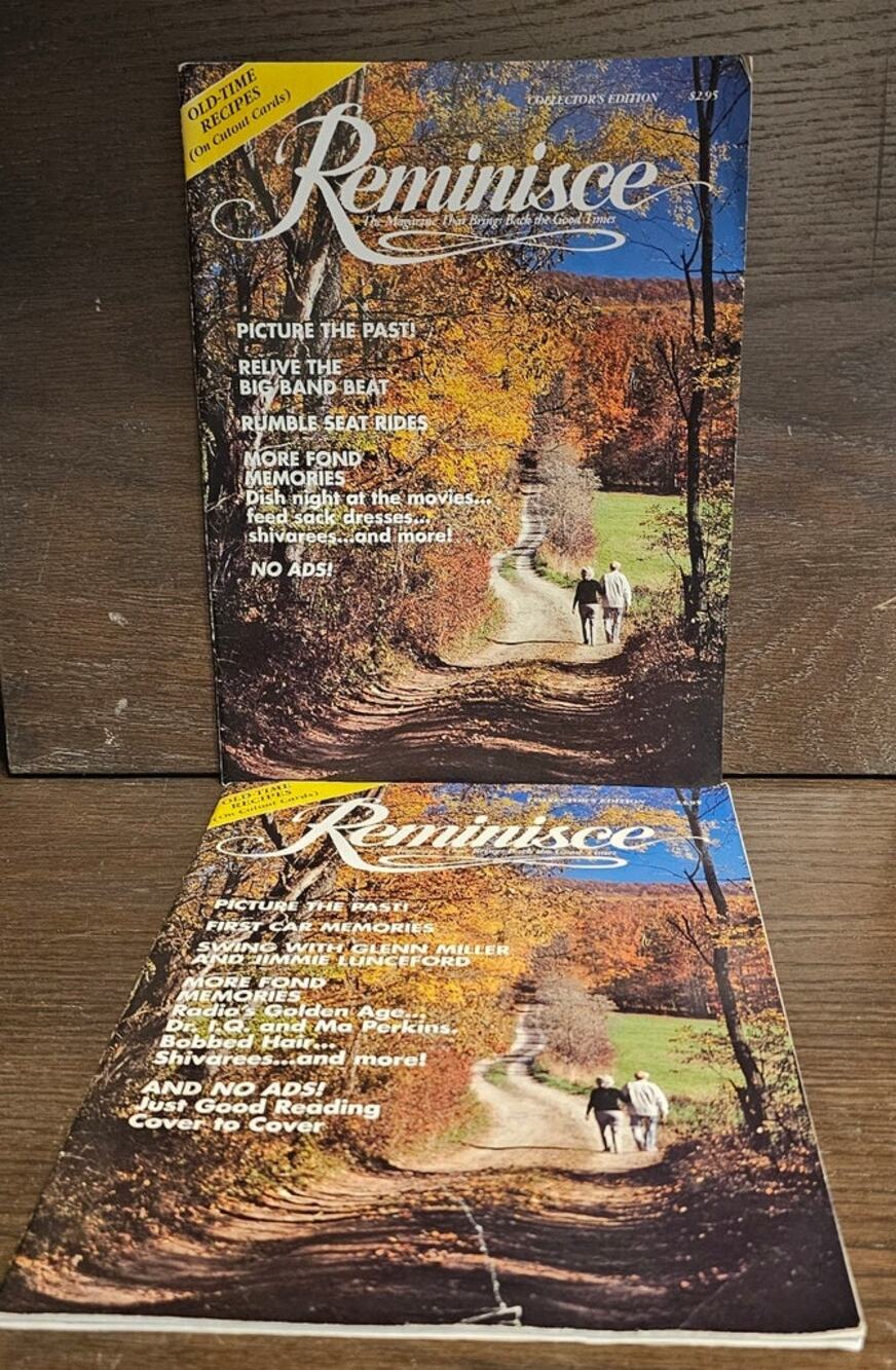 Vtg 1994 Collector's Edition Reminisce Magazine Old Time Recipe Cards Lot of 2